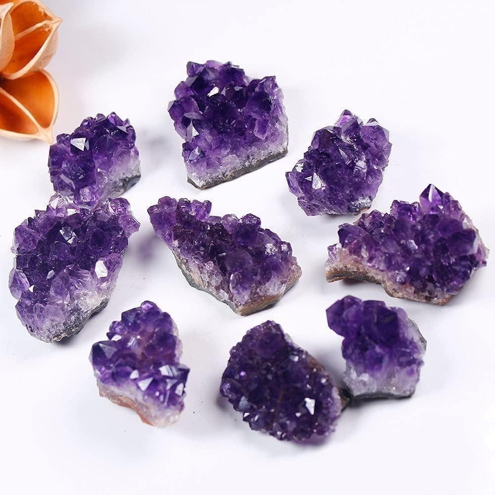 Natural Raw Amethyst Quartz Purple Crystal Cluster Healing Stones‎ Size : 30-40g